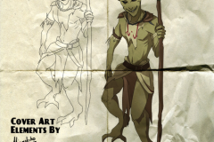 Sketches and art elements by Miyukiko for our twelfth Host Your Own Old Time Radio Drama title - On the Fence