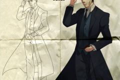 Sketches and art elements by Miyukiko of Sherlock Holmes for our Host Your Own Old Time Radio Drama.