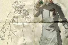 Sketches and art elements by Miyukiko of Mia Farrington for our Host Your Own Old Time Radio Drama.