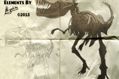 Sketches and art elements by Miyukiko for our fourth Host Your Own Old Time Radio Drama title - The Reanimator's Revenge